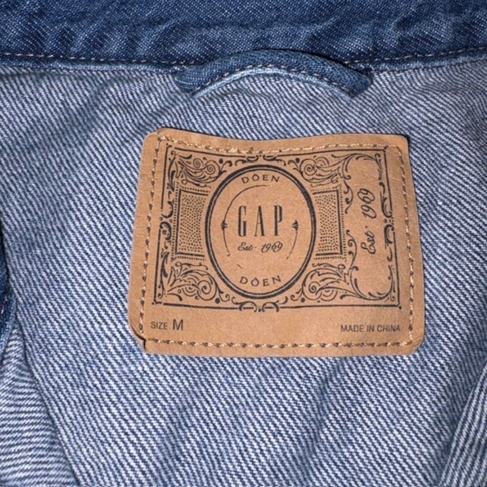 Gap Doen Denim Jacket Barrel Balloon Sleeve Medium Indigo Blue Medium - Picture 9 of 11
